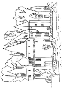 Kastelen Kleurplaat. Kleurplaten Kastelen 